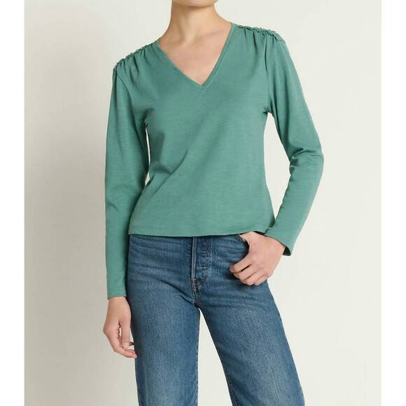 NEW NATION LTD women's remi v neck top in sagebrus